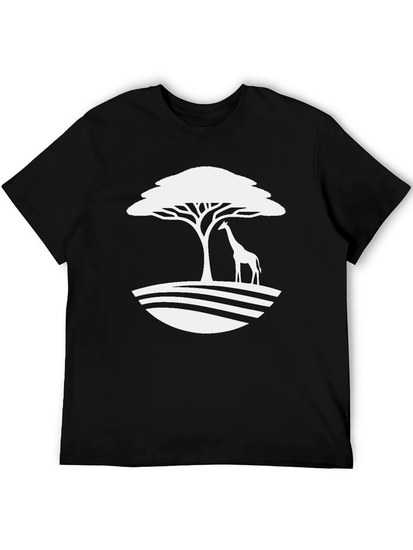 Black Giraffe Tree Graphic Tee - Safari Style view 5