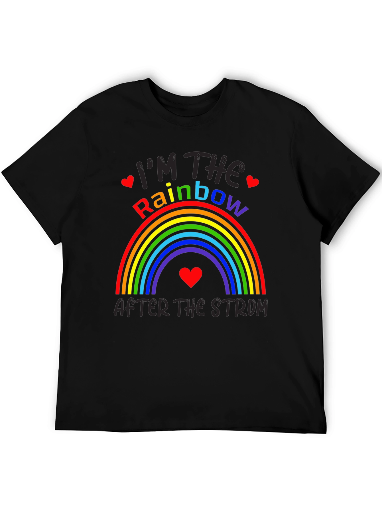 Black Rainbow After The Storm Graphic Tee view 5