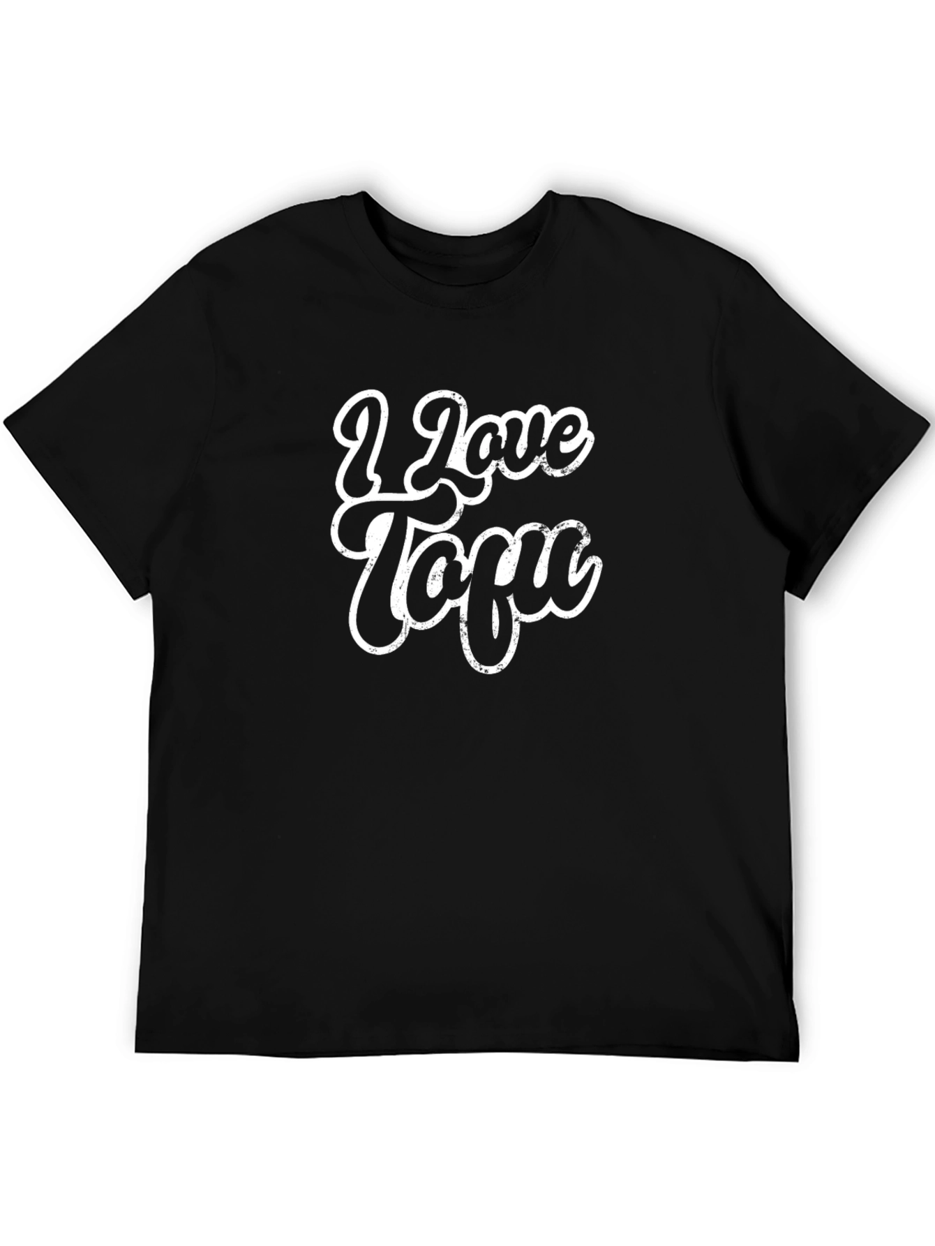 Black I Love Tofu Black Graphic Tee - Unisex Soft Cotton view 5