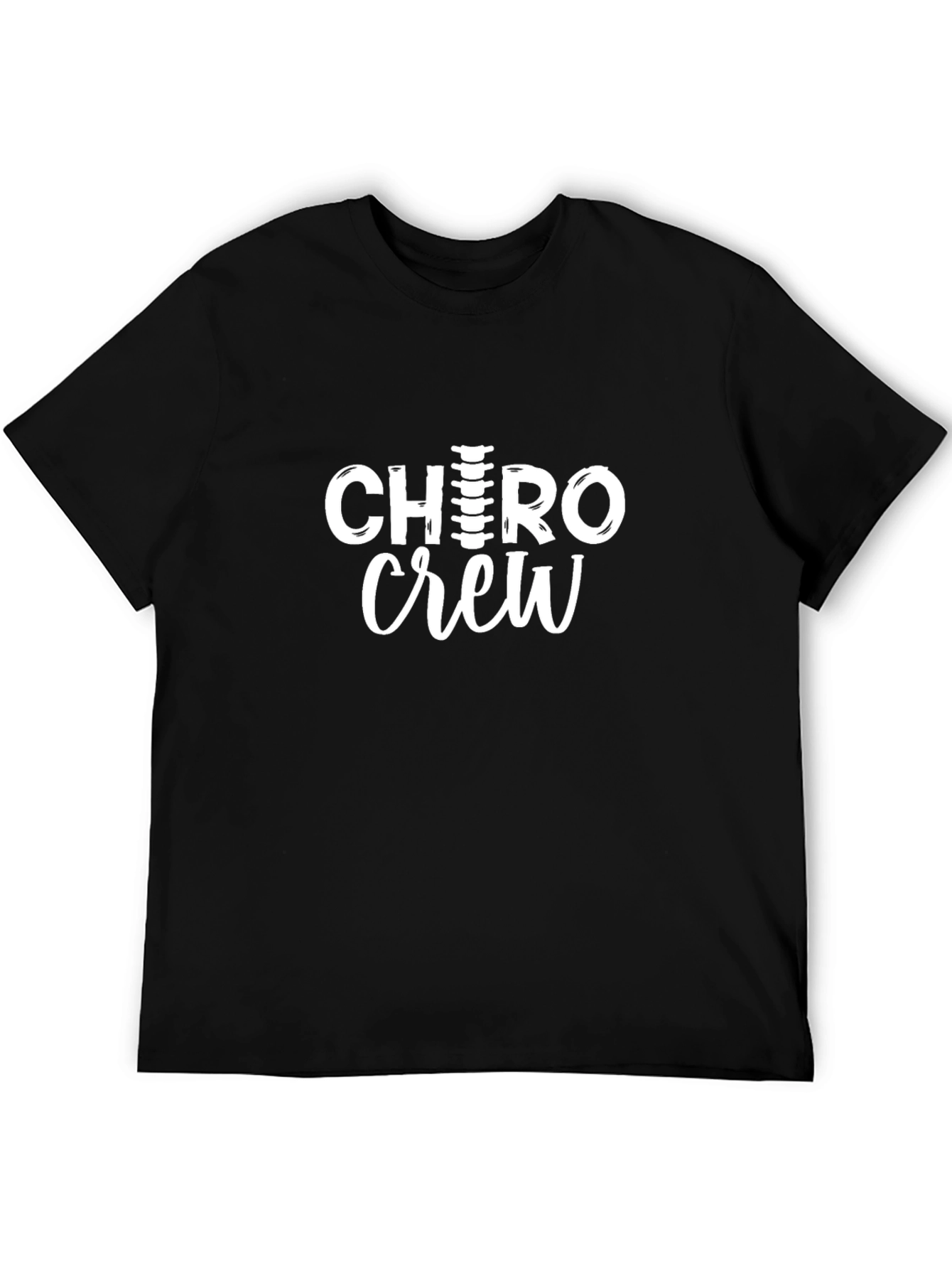 Black Chiro Crew T-Shirt - Chiropractic Spine Design view 5