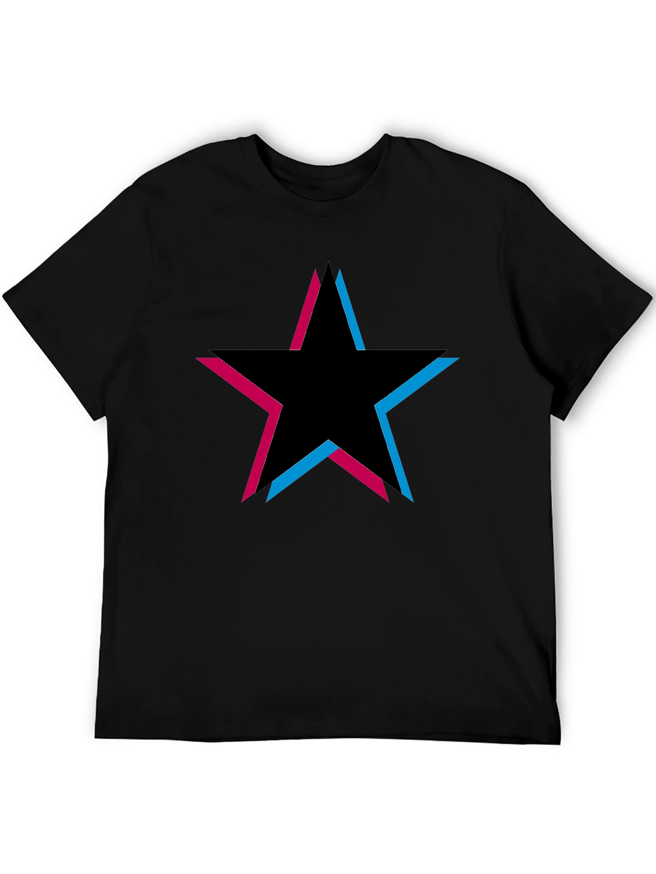 Black Star Graphic T-Shirt - Black Cotton Tee view 5