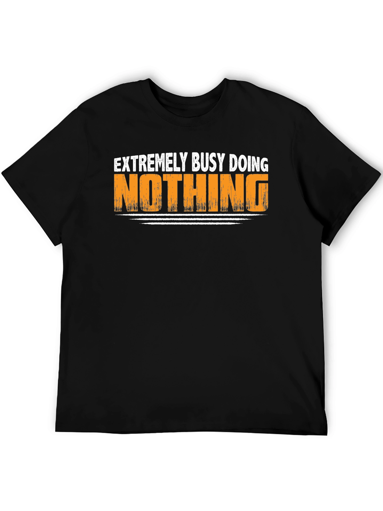 Black Extremely Busy Doing Nothing T-Shirt view 5