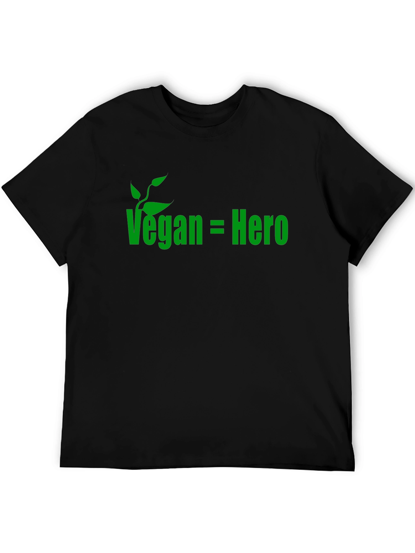 Black Vegan Hero Tee - Eco-Friendly Statement T-Shirt view 5