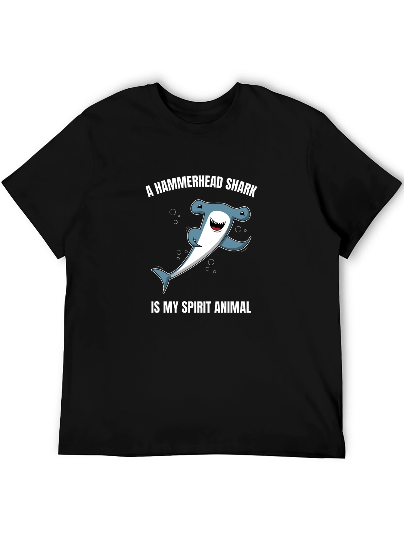 Black Hammerhead Shark Spirit Animal T-Shirt view 5