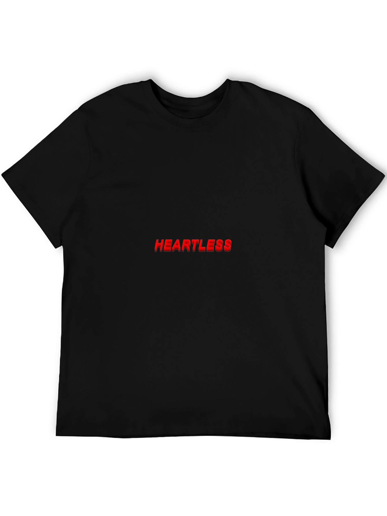 Black Heartless Graphic Print Black T-Shirt view 5