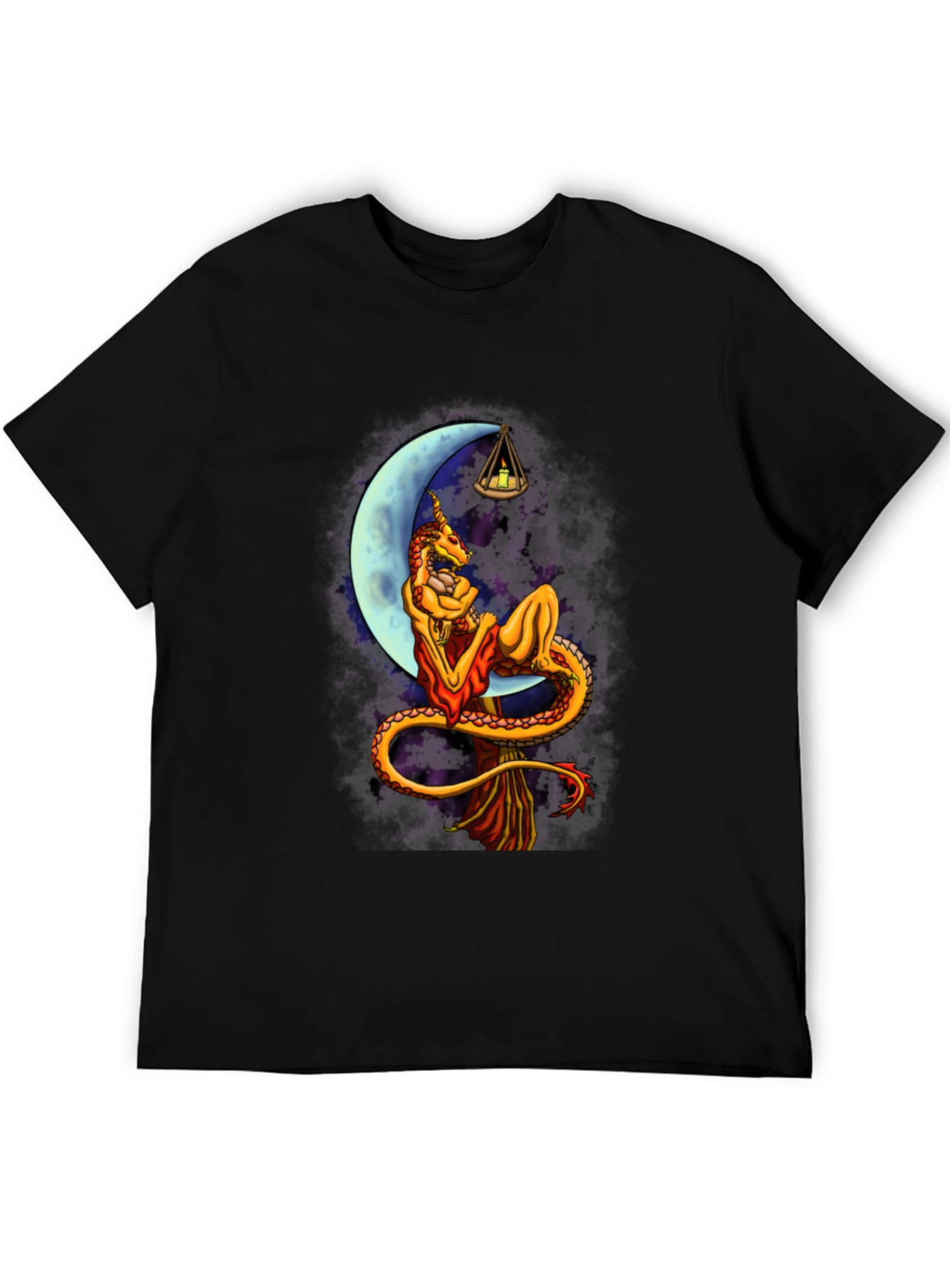Black Dragon Moon Black T-Shirt view 5