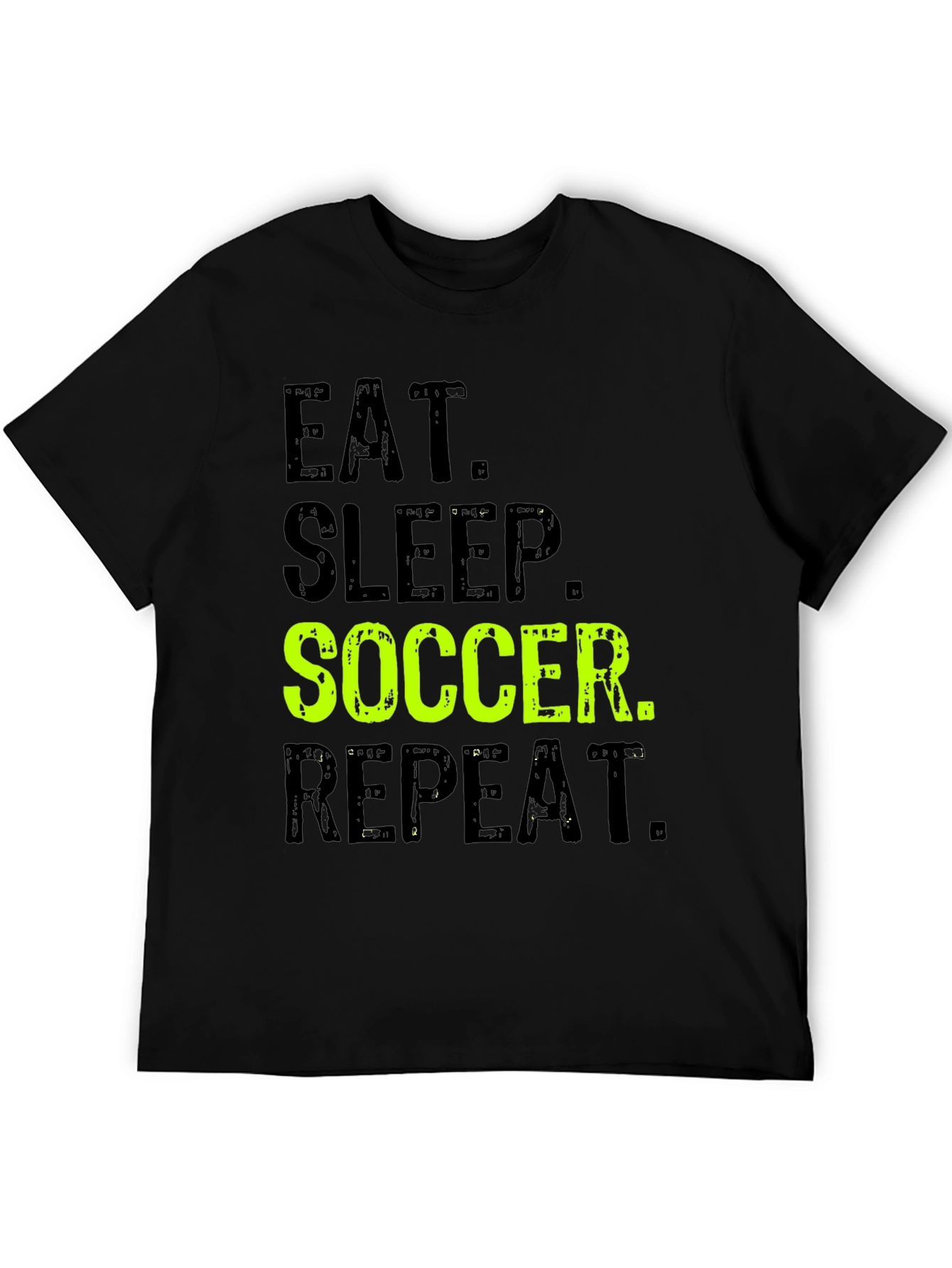 Black Eat Sleep Soccer Repeat Graphic T-Shirt view 5