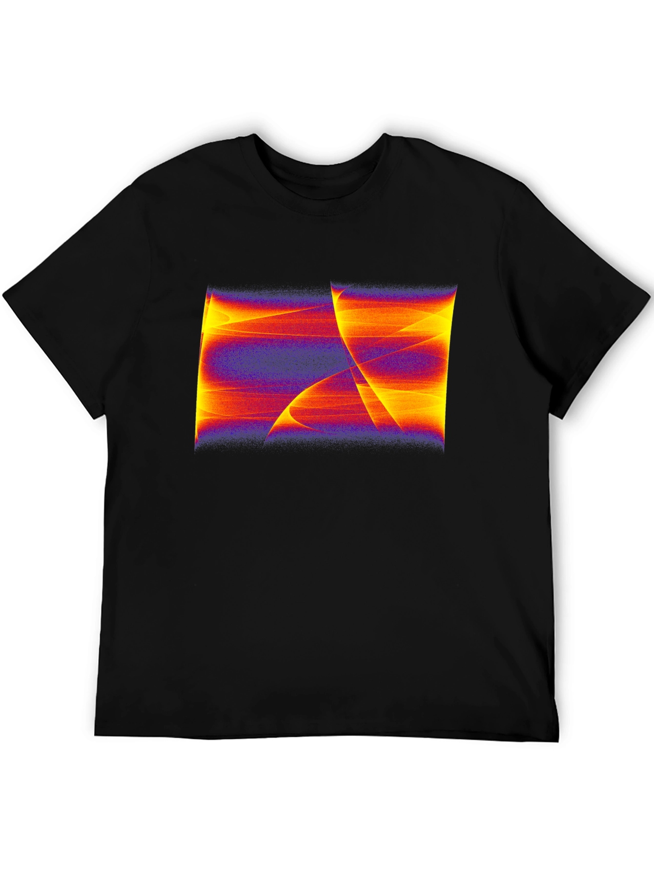 Black Abstract Art Graphic Black T-Shirt view 5