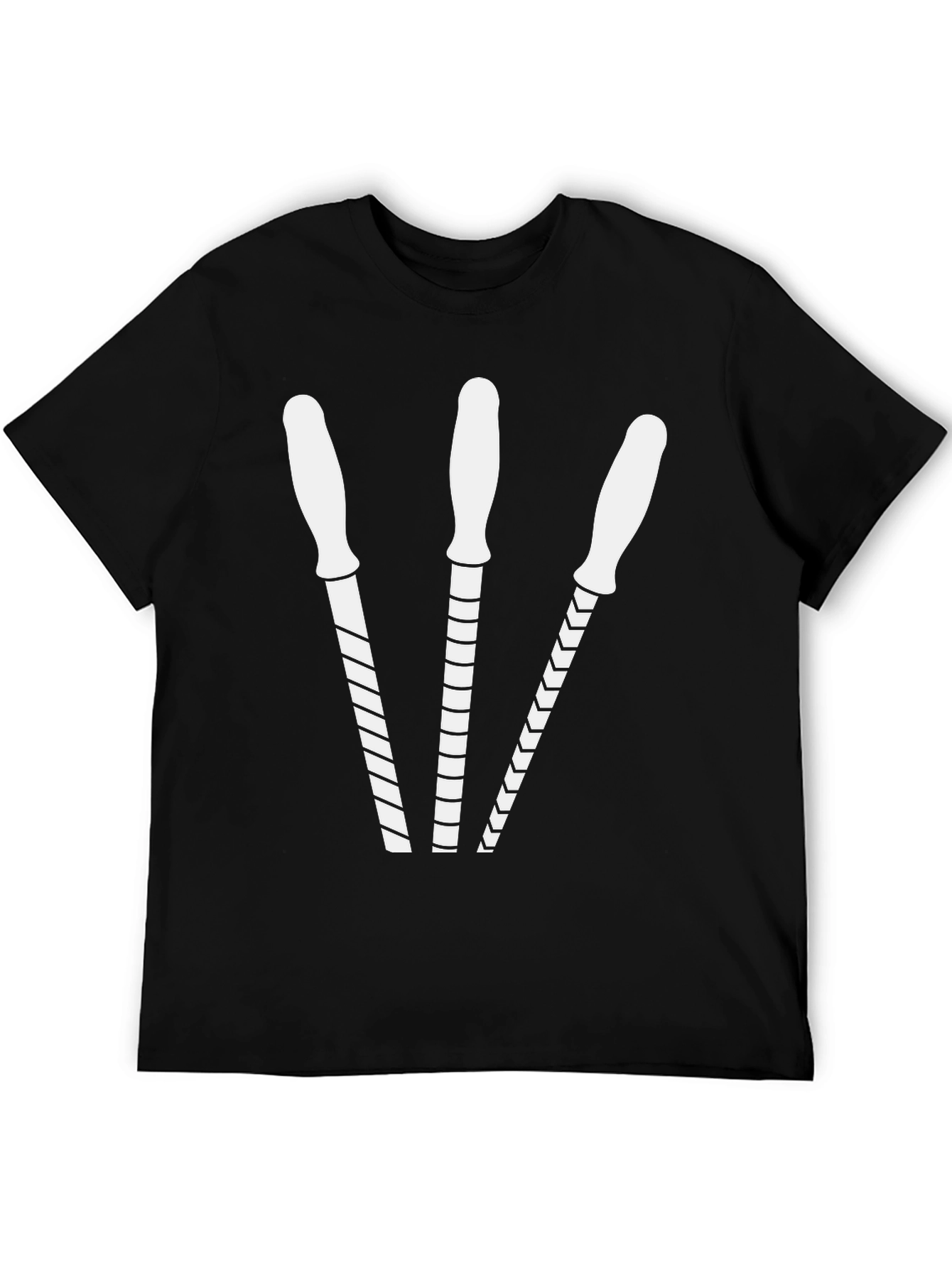 Black Graphic T-Shirt with File Tool Design view 5