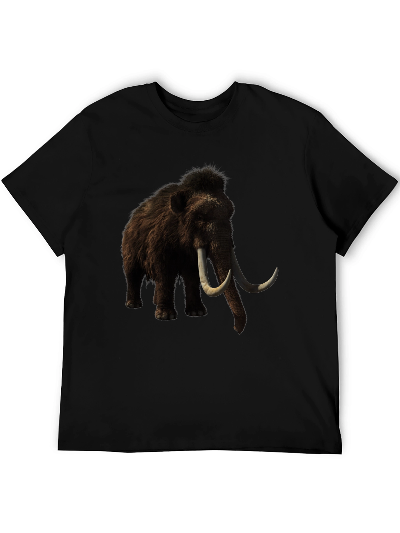 Black Mammoth Graphic T-Shirt - Black, Unique Design view 5
