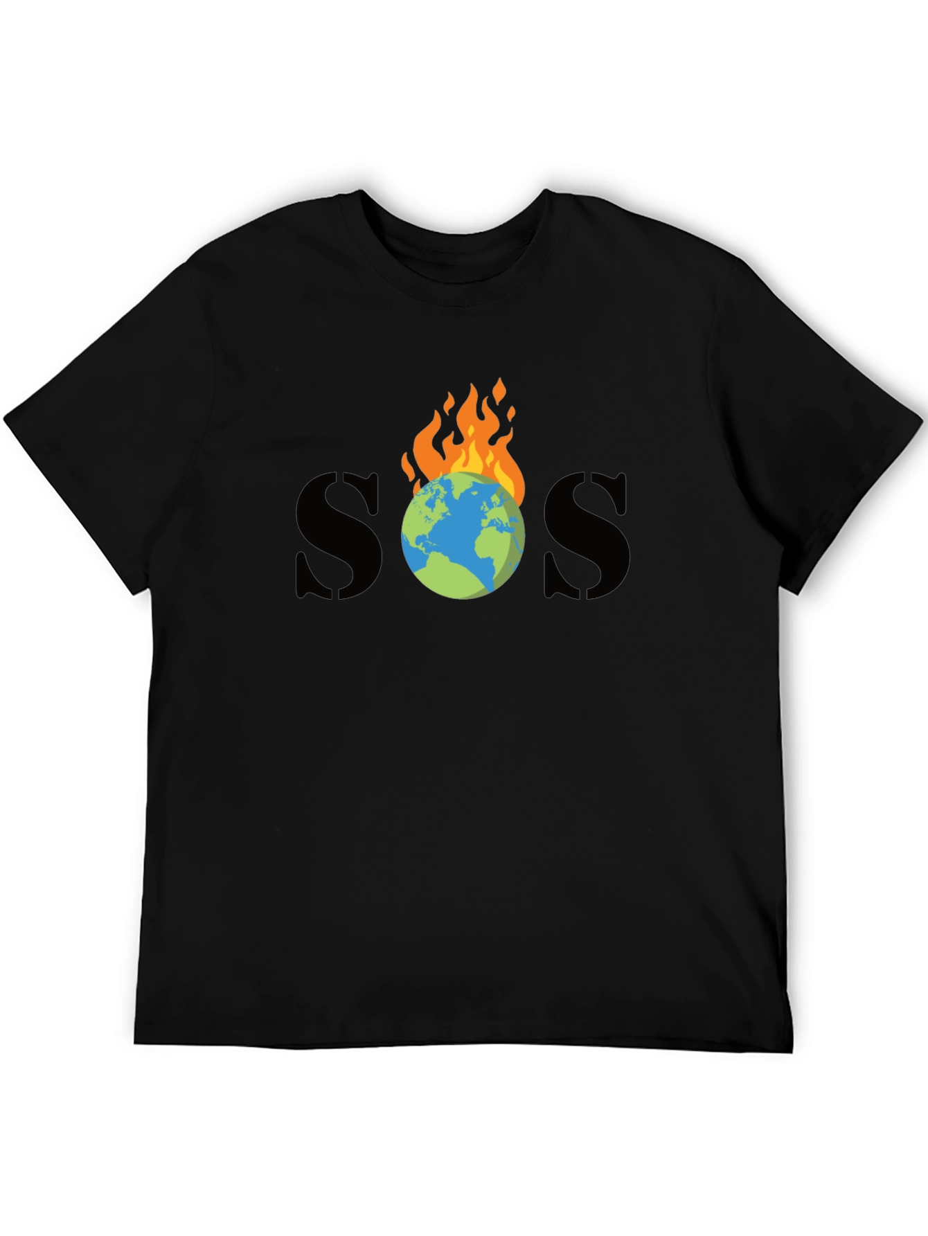 SOS Burning Earth Graphic Tee - Save Our Planet - 5