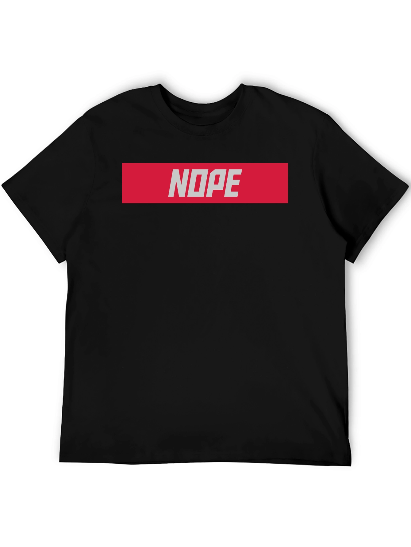 Black Nope Graphic T-Shirt - Casual Black Tee view 5