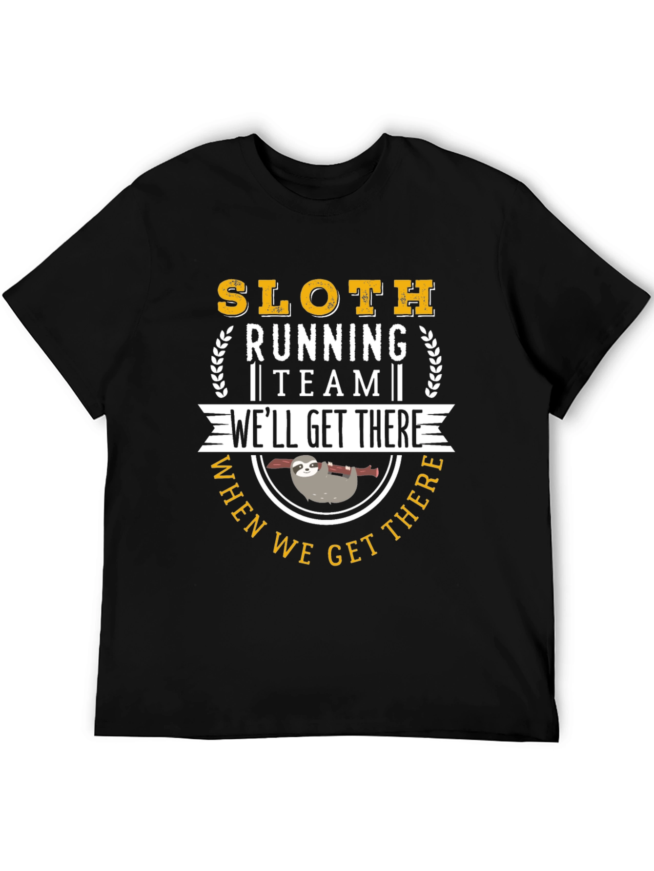 Black Sloth Running Team T-Shirt: We'll Get There view 5