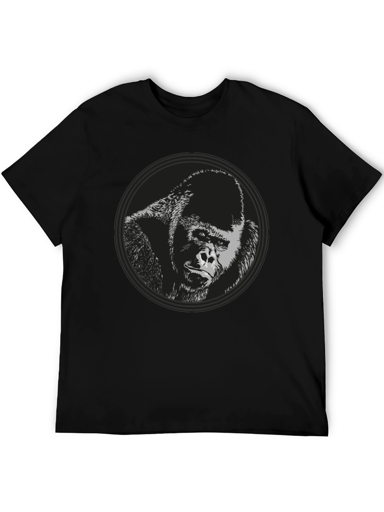 Black Gorilla Graphic Black T-Shirt view 5