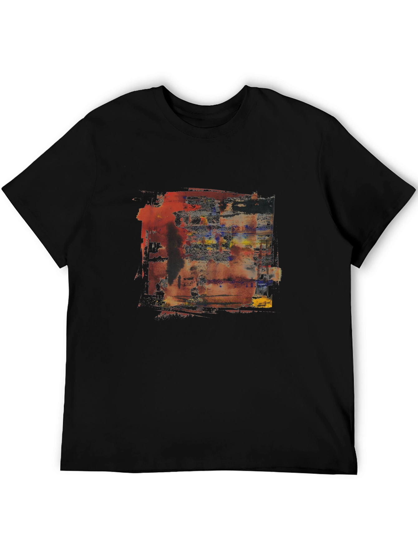 Black Abstract Art Graphic Tee - Modern Design view 5