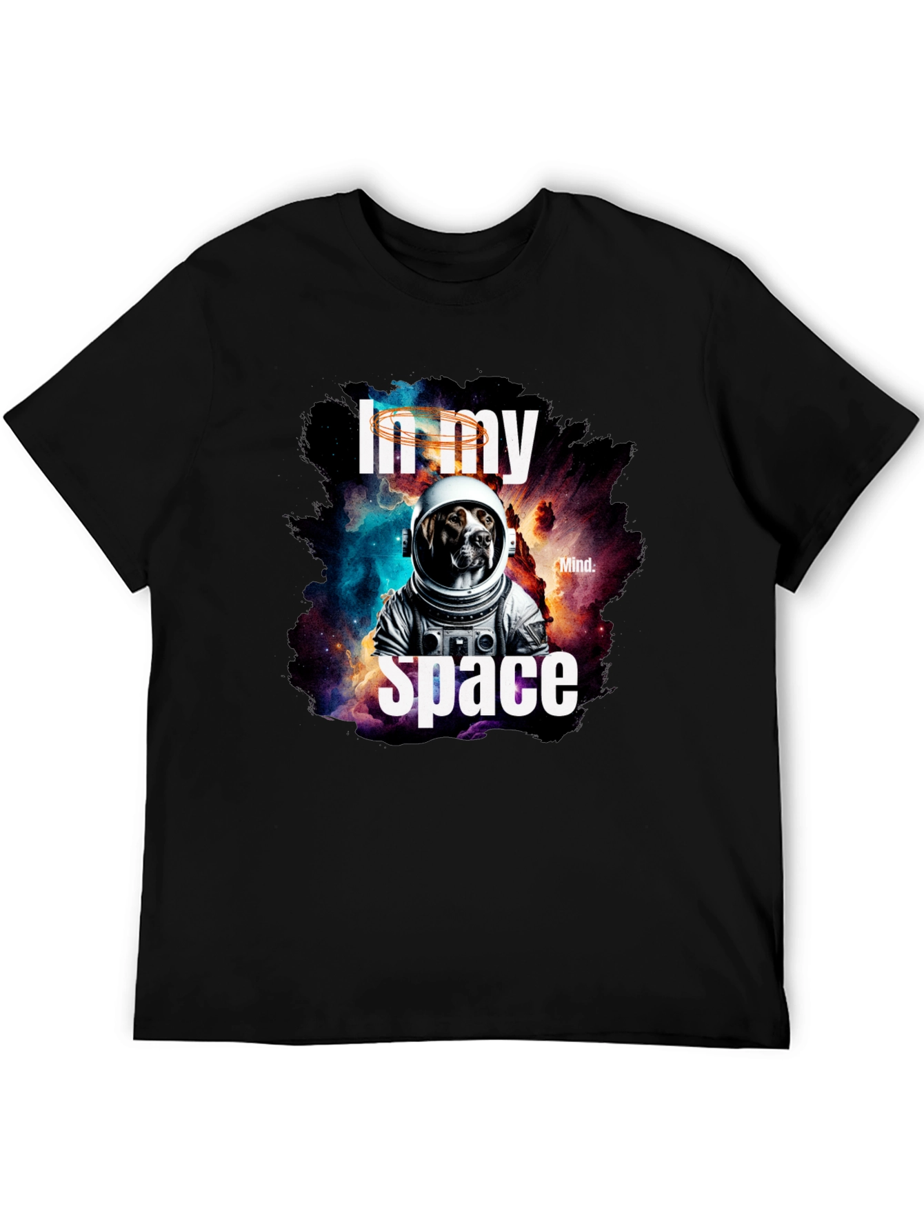 Black In My Space Dog Astronaut Graphic Tee view 5