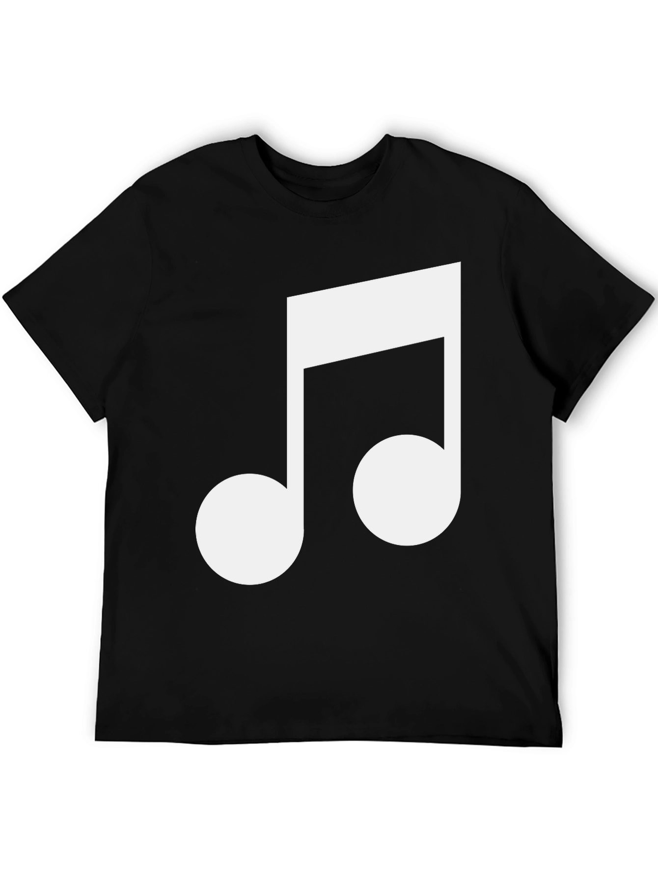 Black Musical Note Graphic Black T-Shirt view 5
