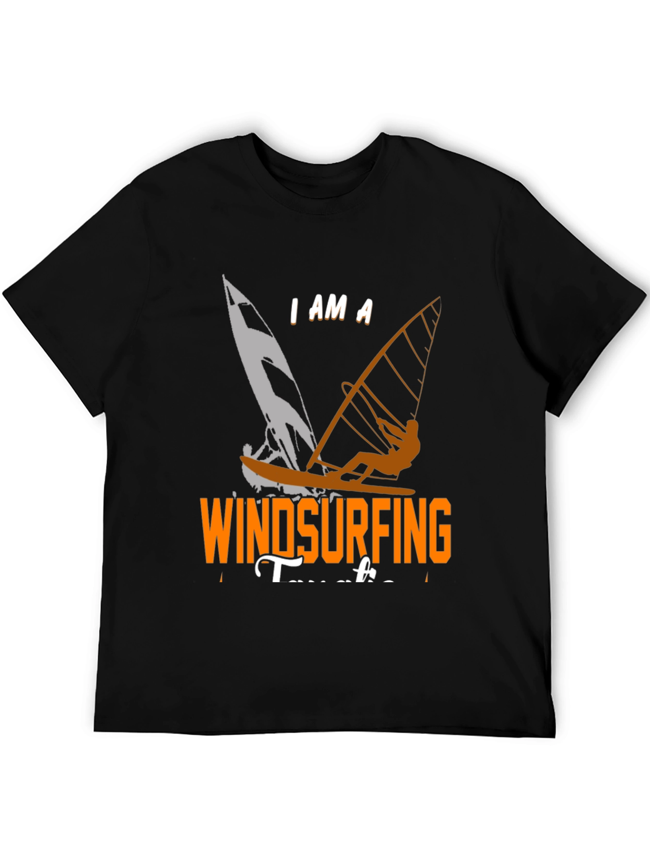 Black Windsurfing T-Shirt: "I Am A Windsurfing Teacher" view 5