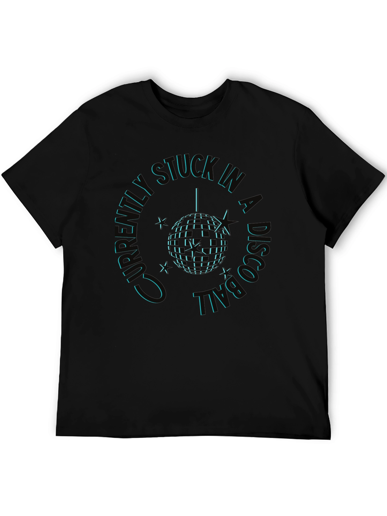 Black Disco Ball Graphic T-Shirt view 5