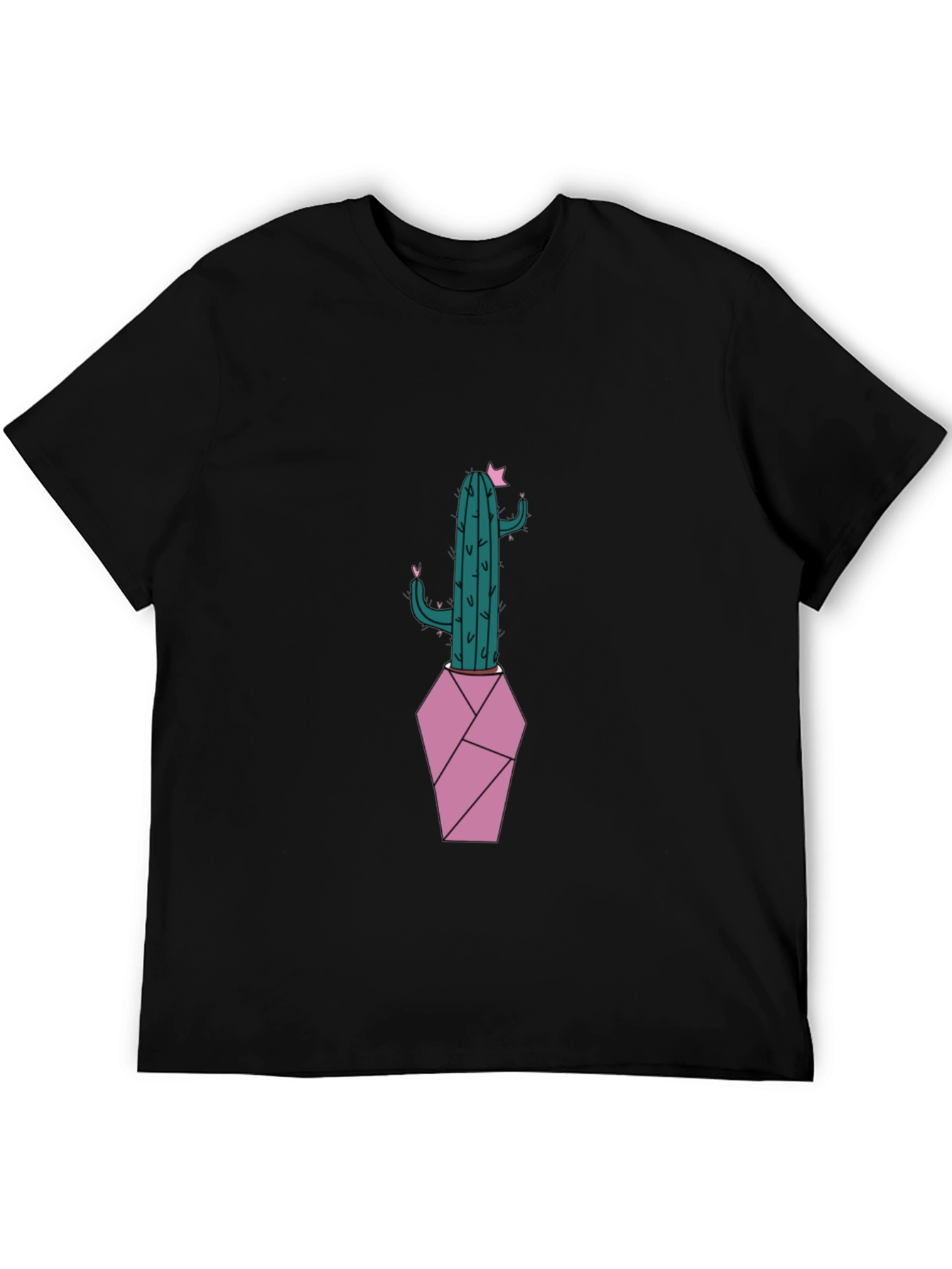 Black Cactus Graphic T-Shirt - Trendy Unisex Tee view 5