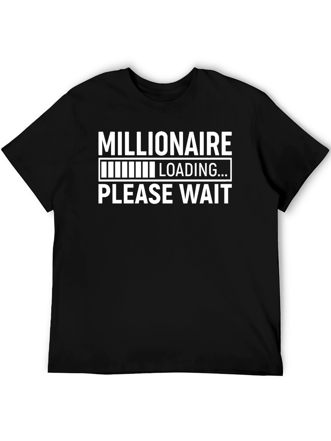 Black Millionaire Loading T-Shirt - Funny Graphic Tee view 5