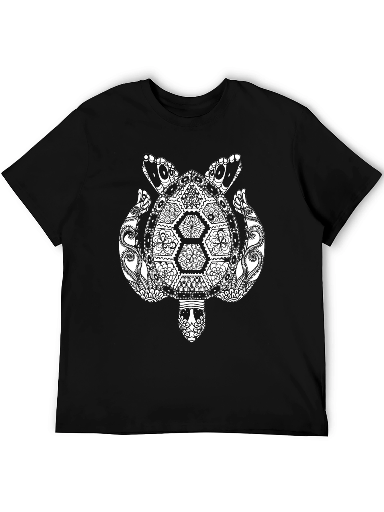 Black Turtle Mandala Graphic Tee view 5