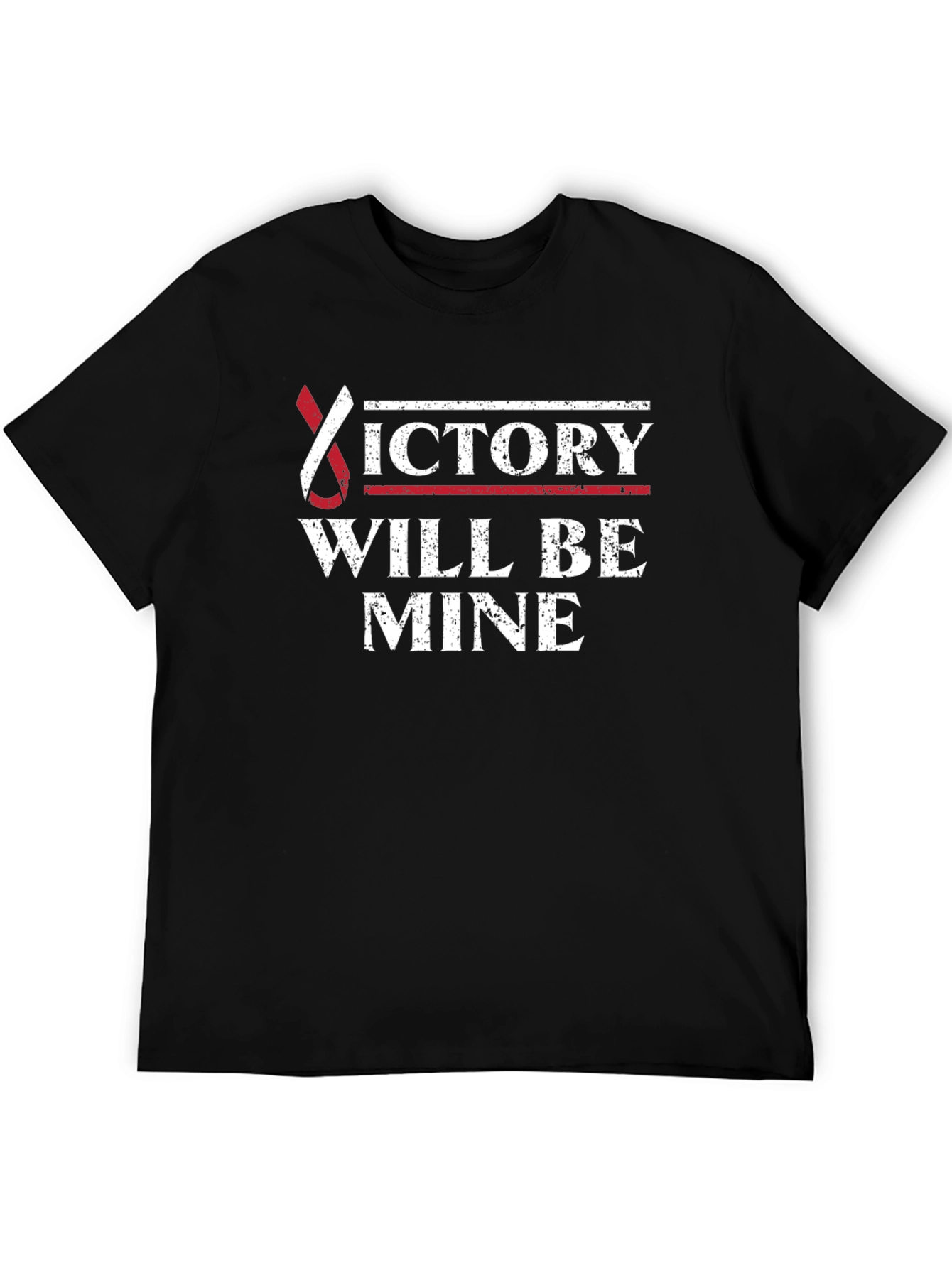 Black Victory Will Be Mine Graphic Tee - Black view 5