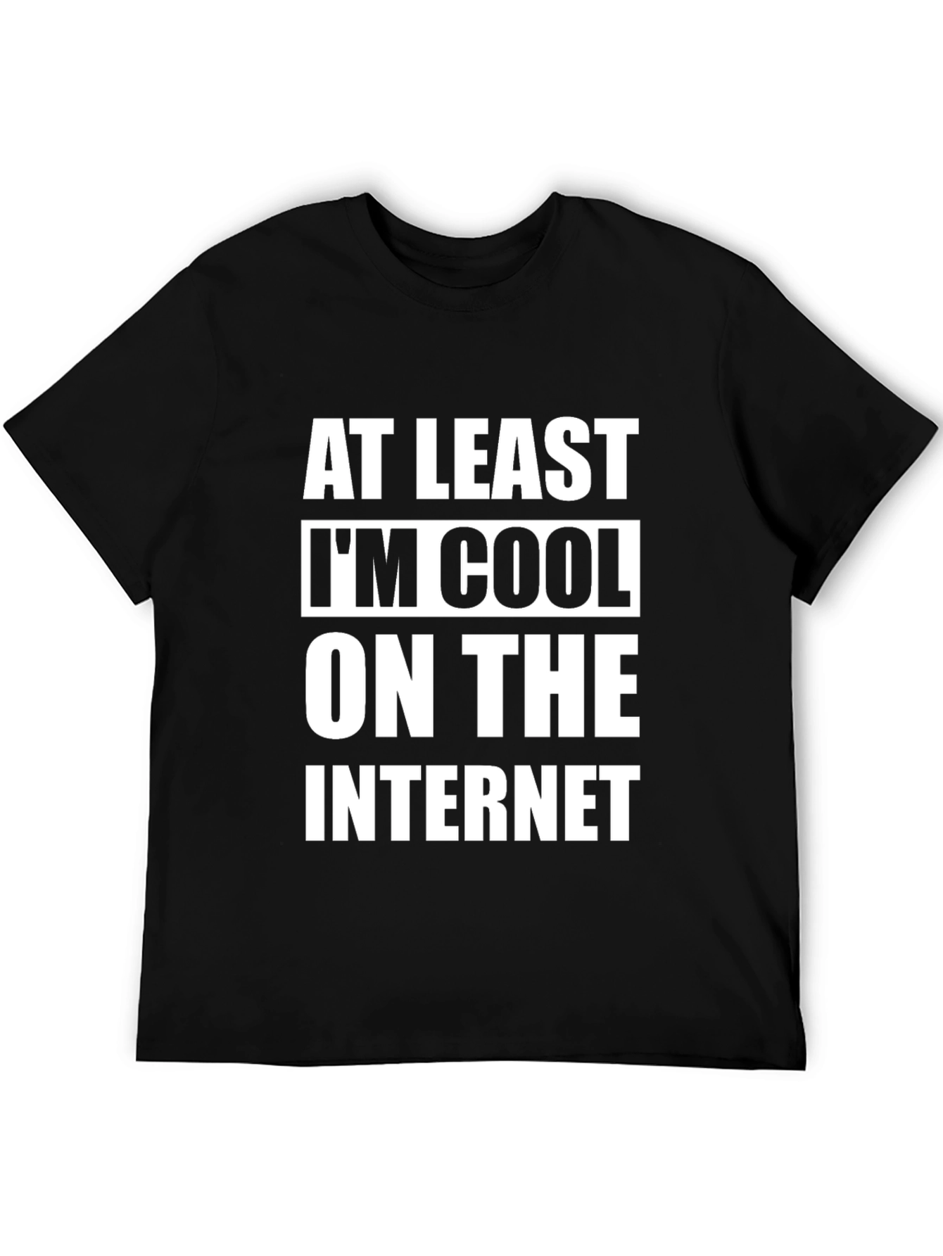 Black Cool on the Internet T-Shirt - Black Graphic Tee view 5