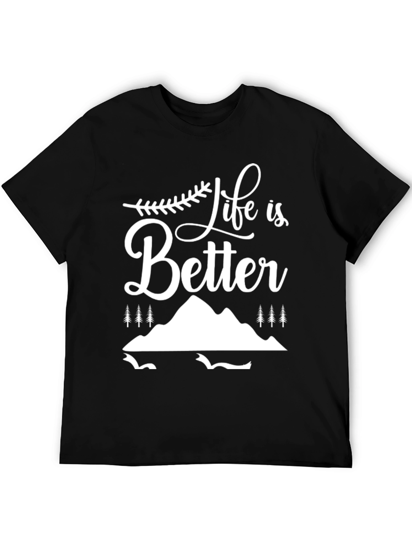Black Life is Better Graphic Tee - Black view 5