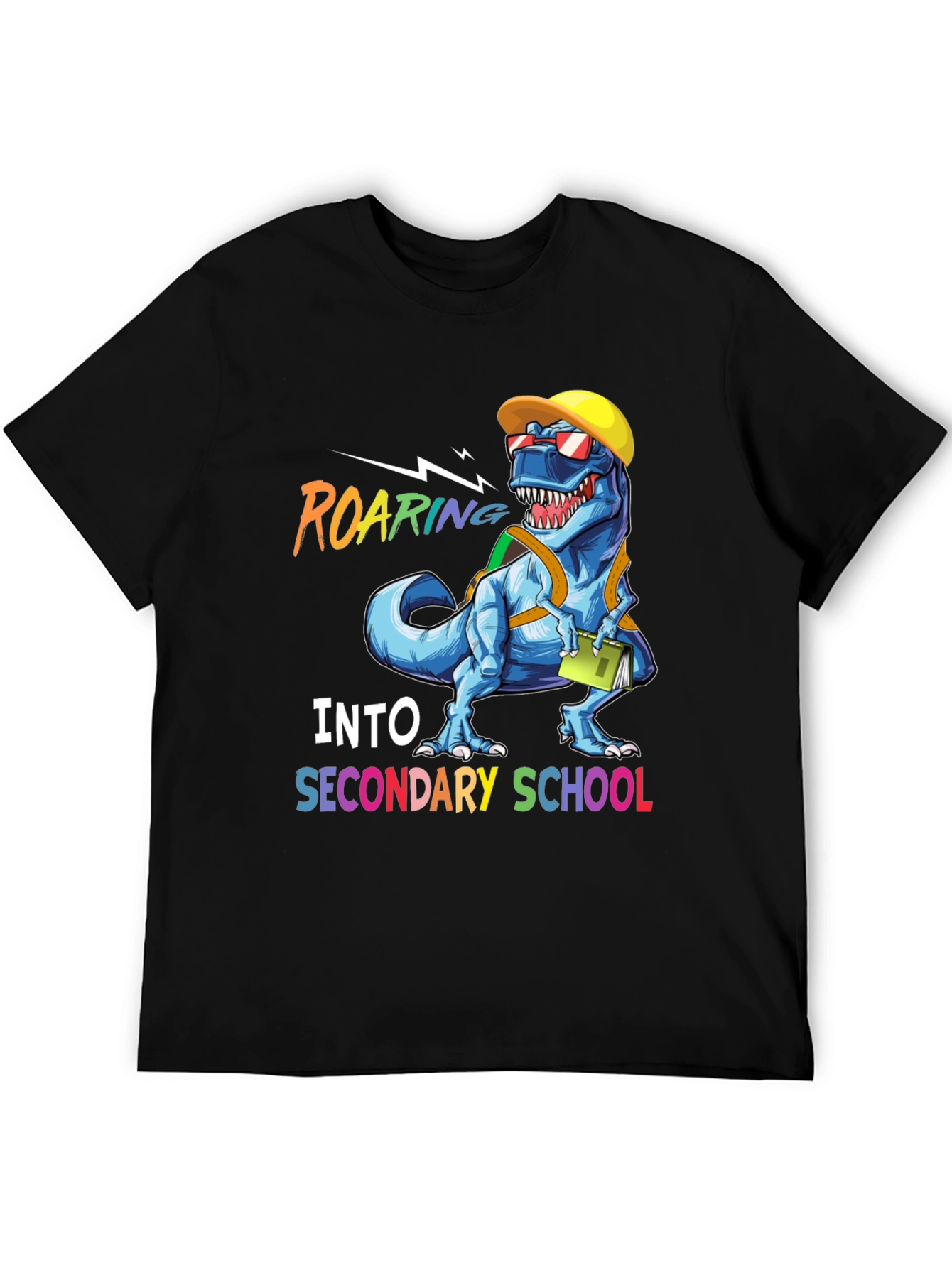 Black Roaring Into Secondary School T-Shirt view 5