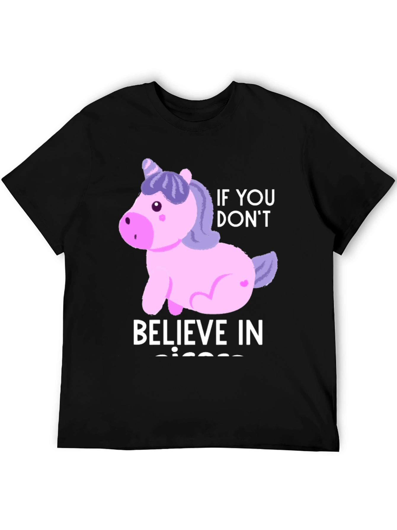 Black Unicorn Believer Graphic Tee view 5