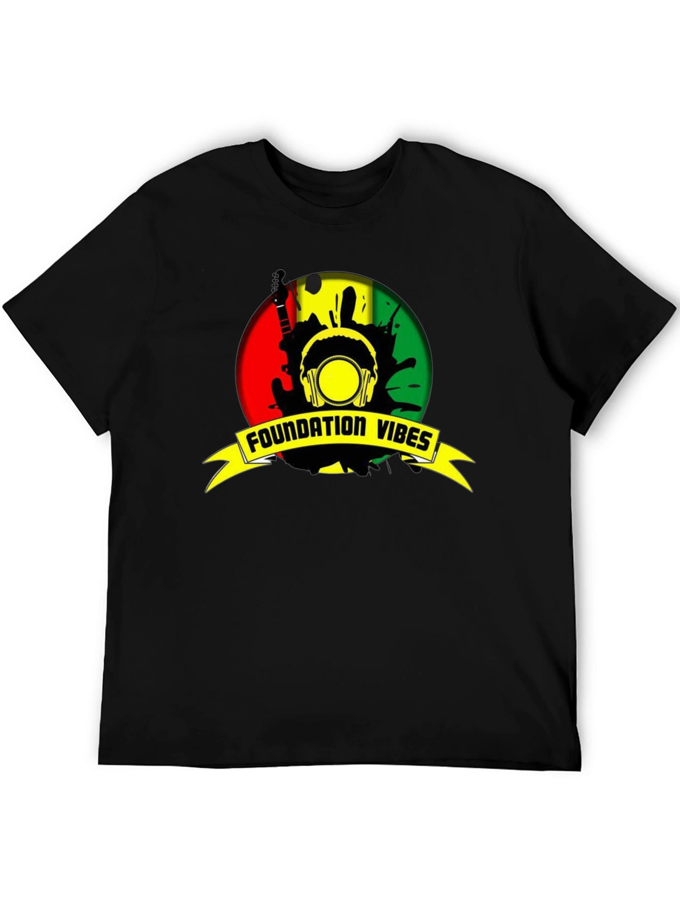 Black Foundation Vibes Reggae T-Shirt view 5