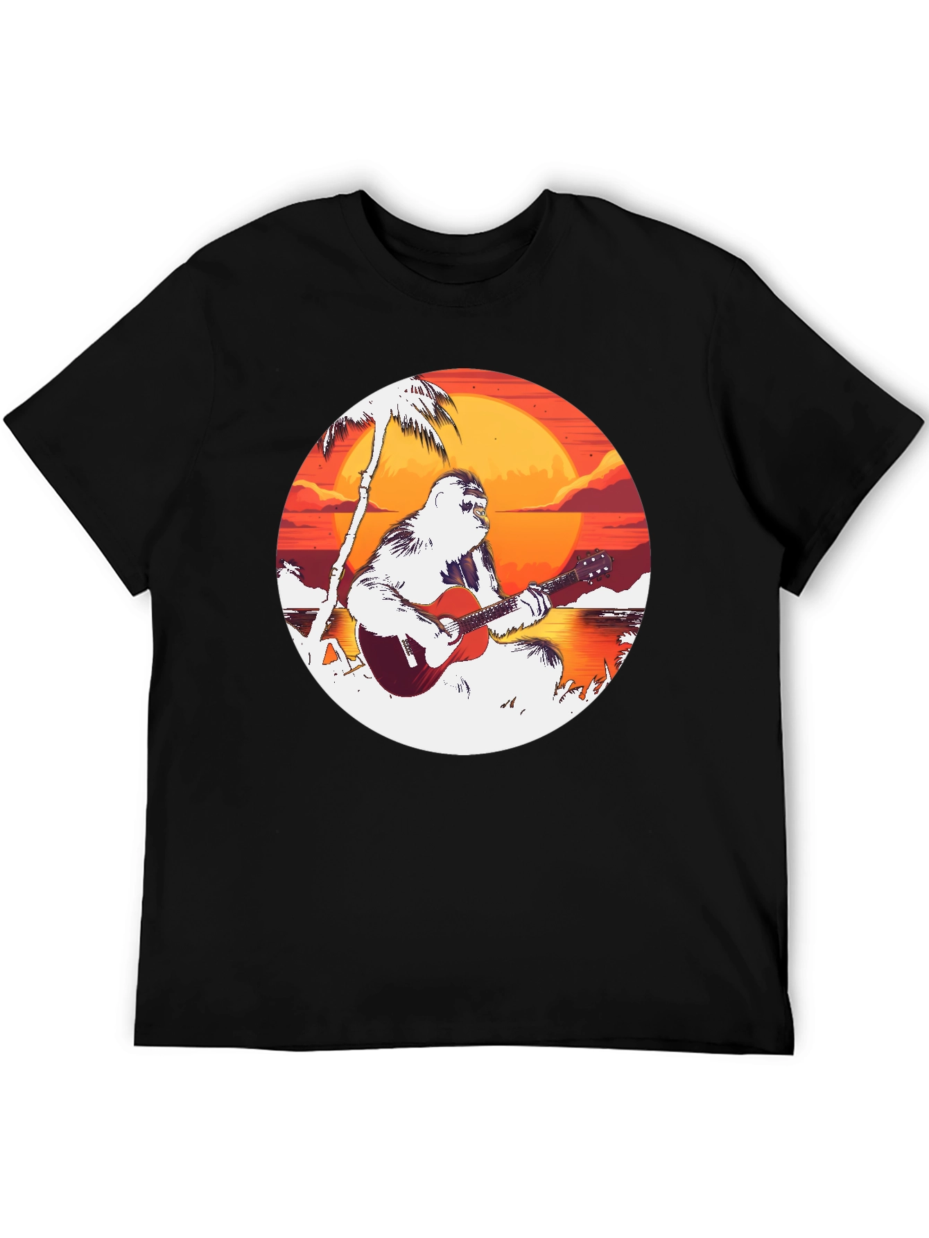 Black Ape Guitar Sunset Black Tee view 5