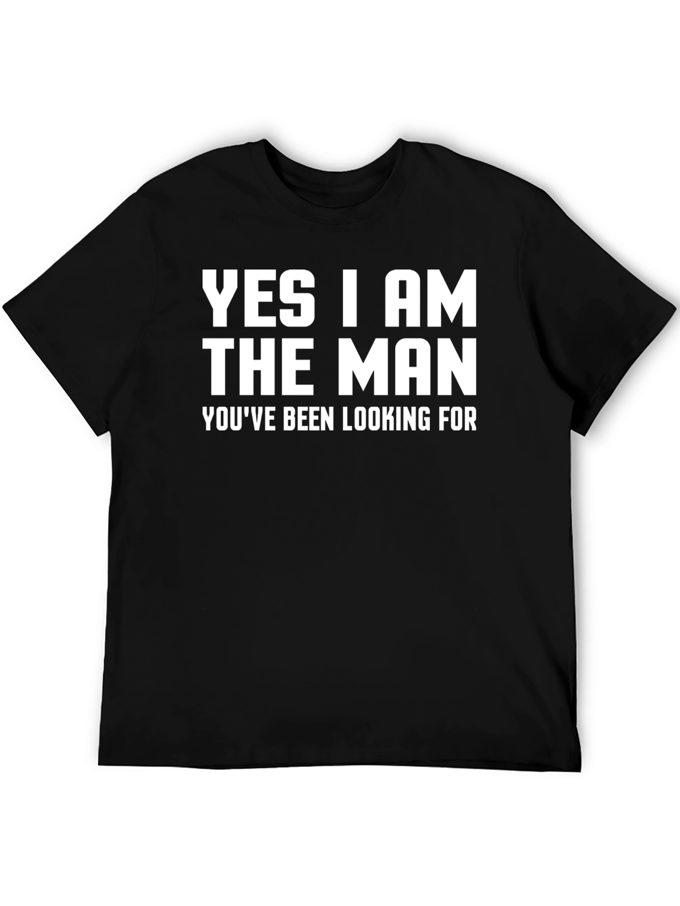 Black Yes I Am The Man Graphic T-Shirt view 5