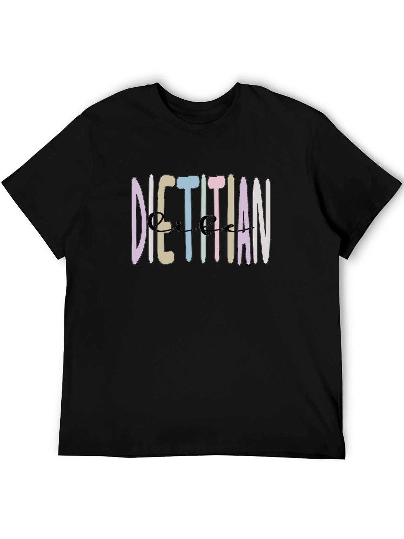 Black Dietitian Life Black T-Shirt view 5