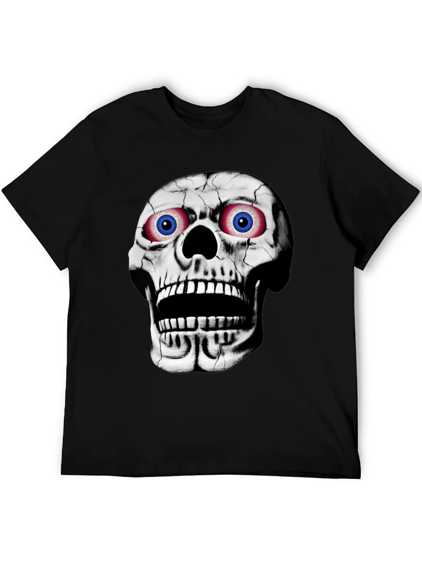 Black Skull Graphic T-Shirt - Bold Halloween Style view 5