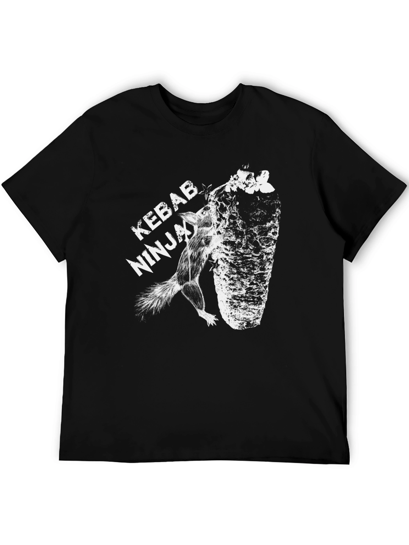 Black Kebab Ninja Black Graphic T-Shirt, Unique Design view 5
