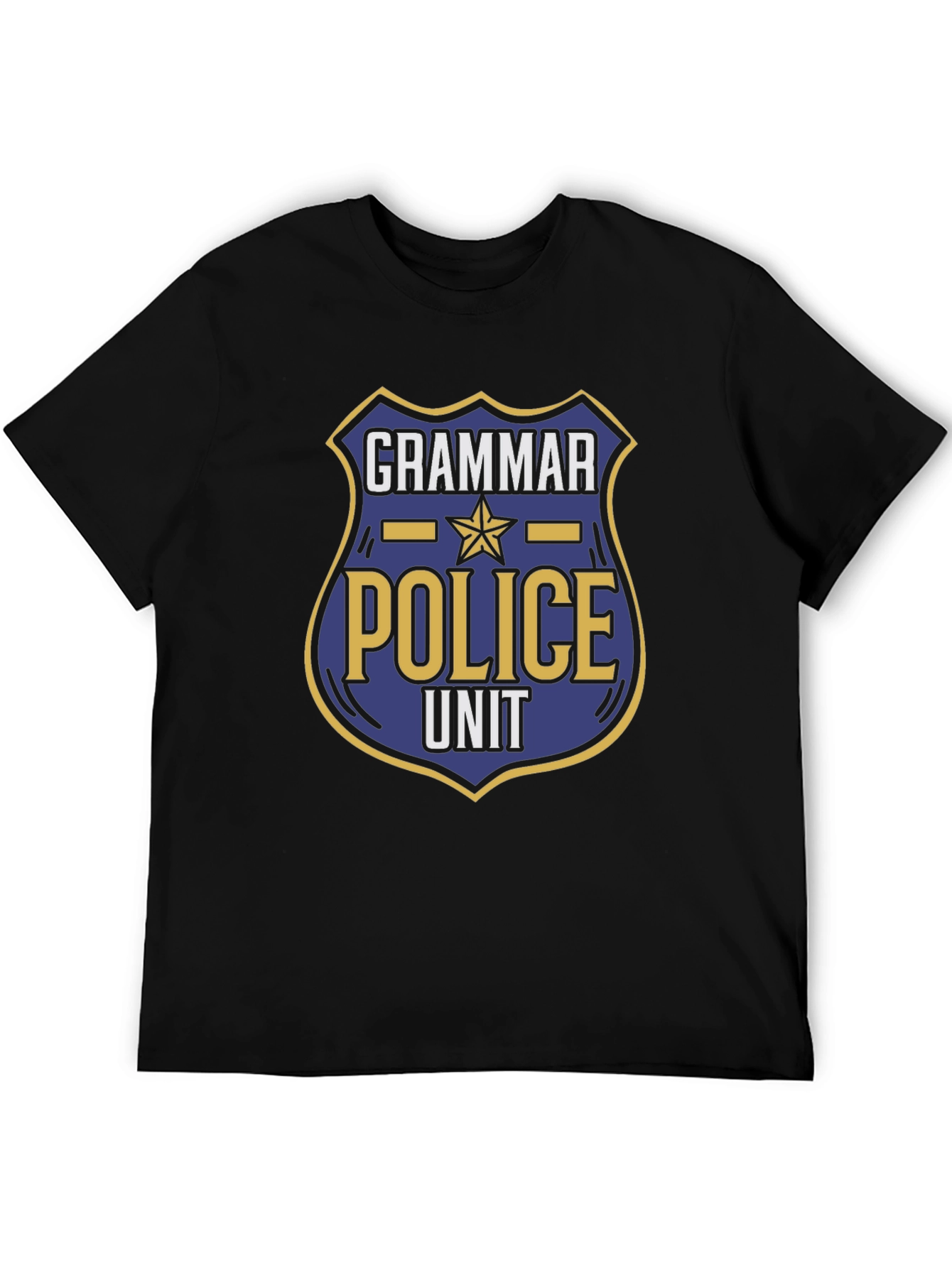 Black Grammar Police Unit Graphic Tee - Black view 5