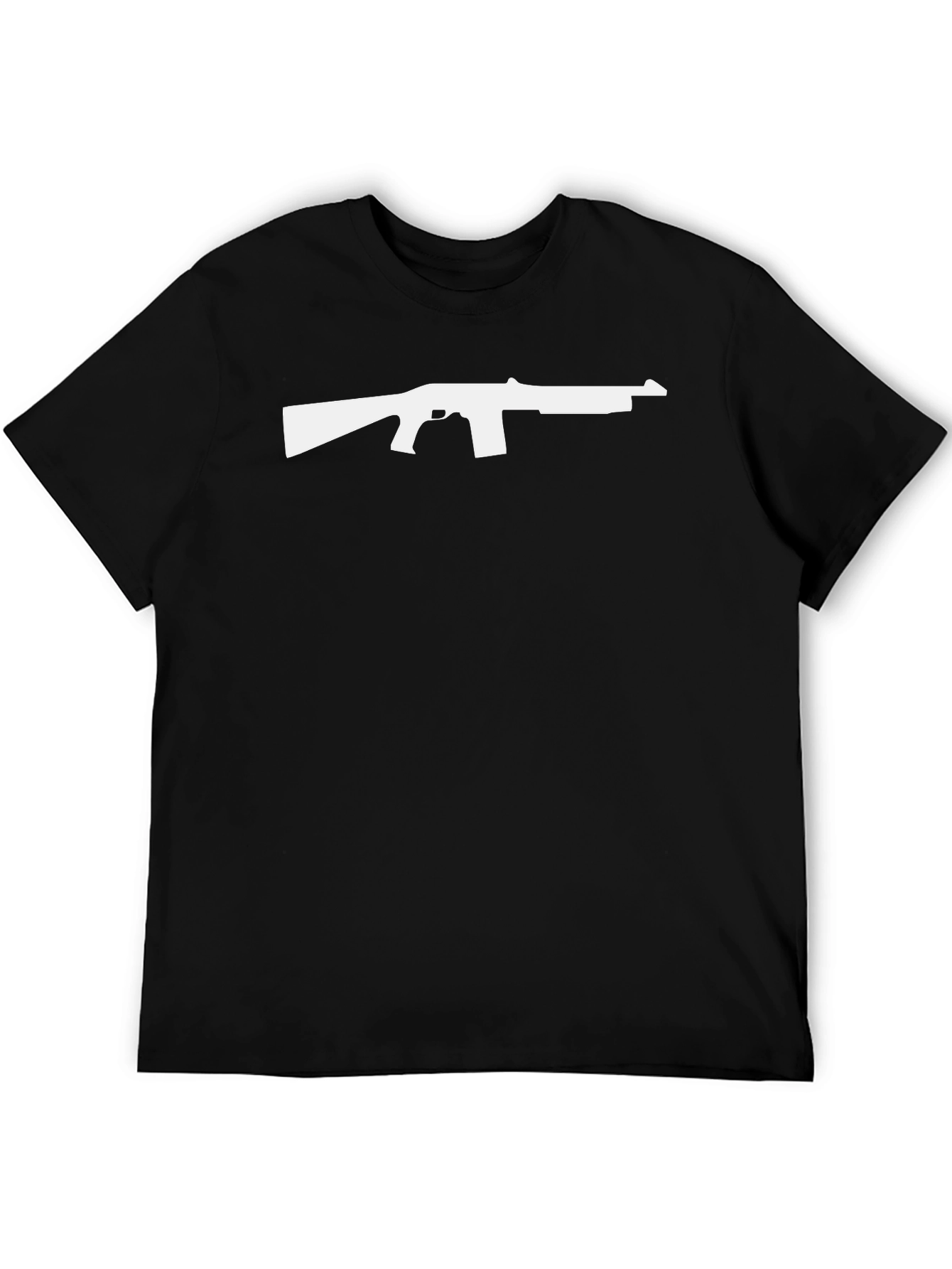Black Gun Silhouette Graphic Tee - Bold Design, Classic Fit view 5