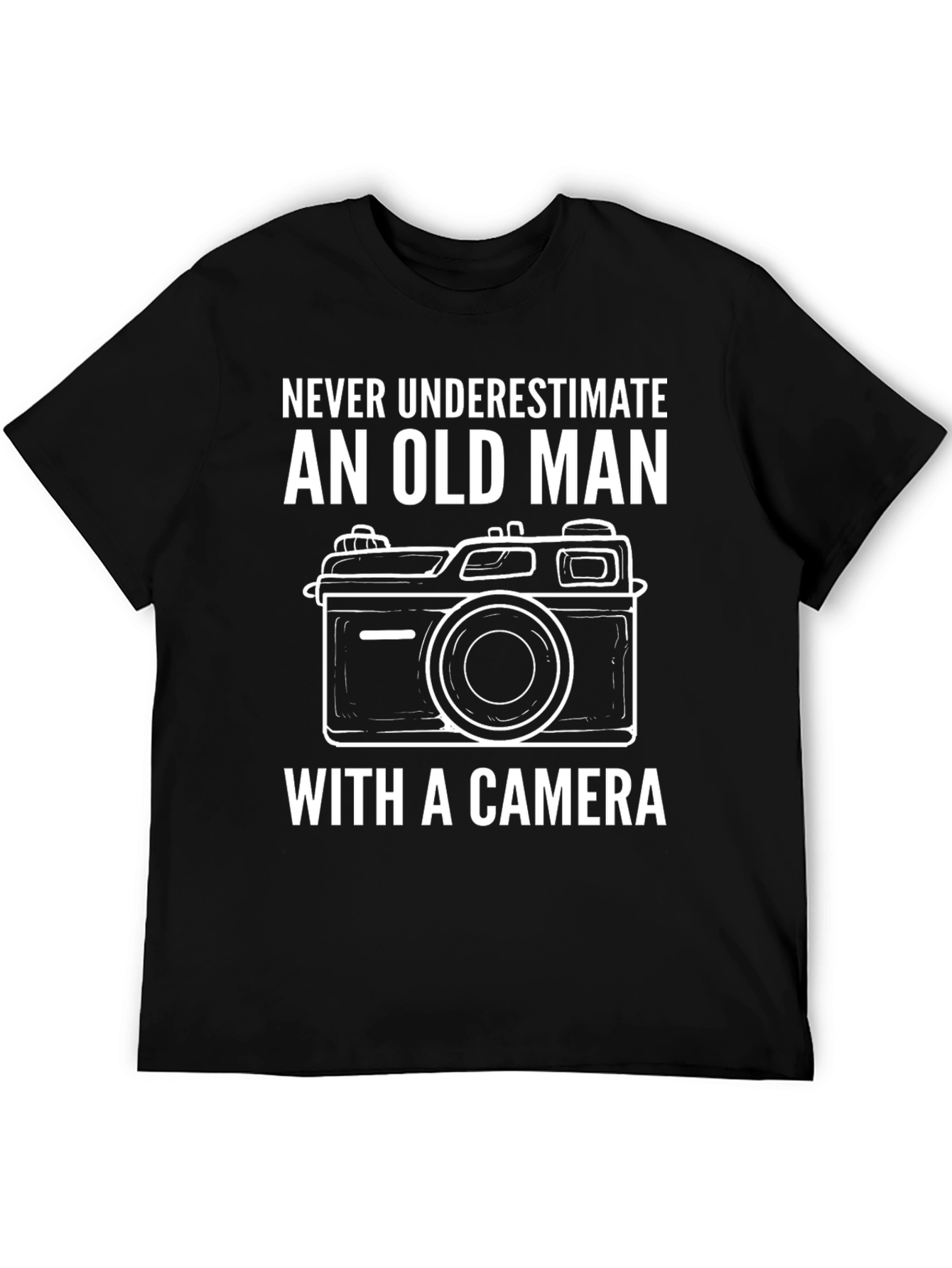 Black Old Man Camera T-Shirt - Photography Gift view 5