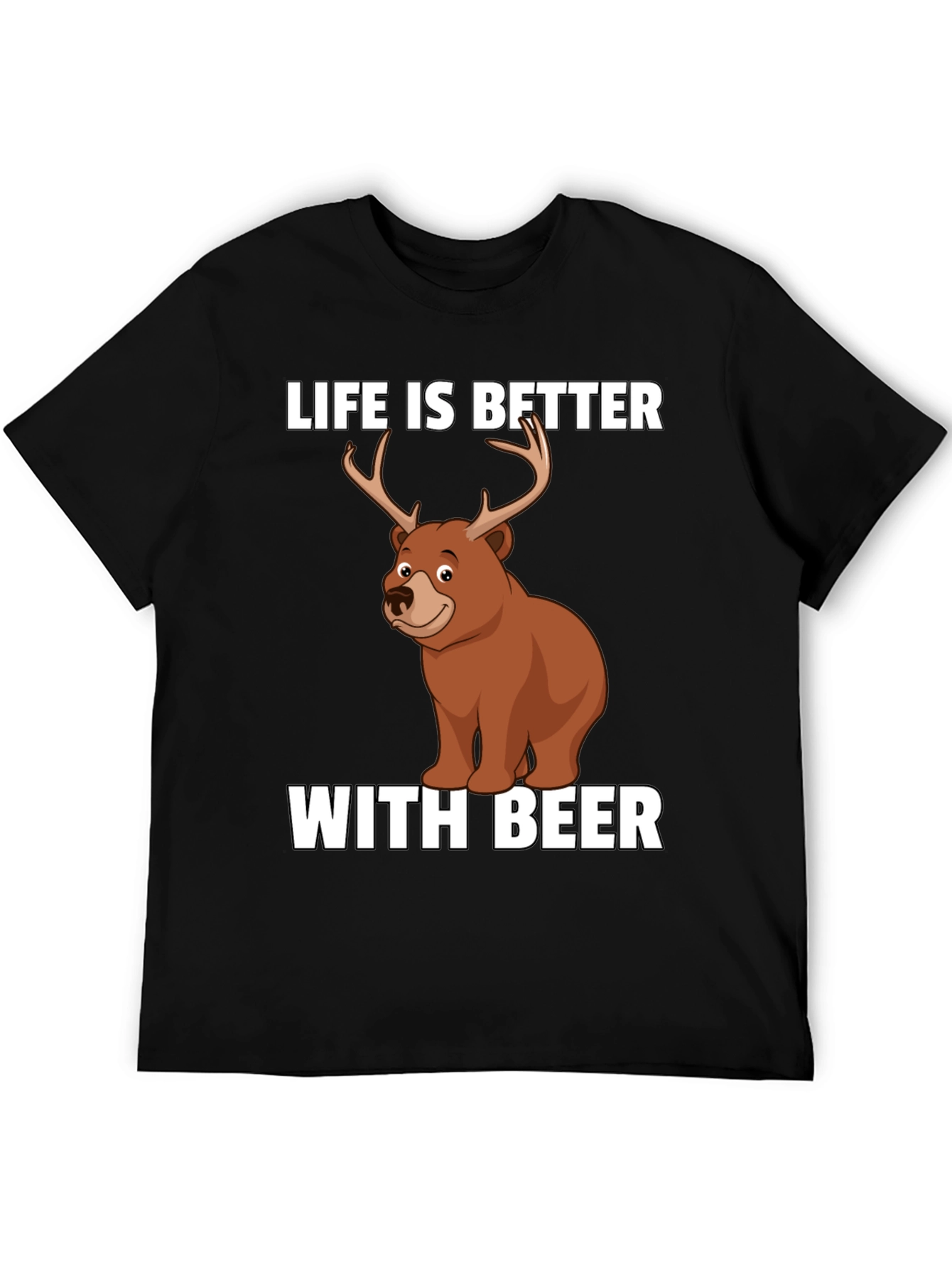 Black Life is Better with Beer Funny Graphic T-Shirt view 5
