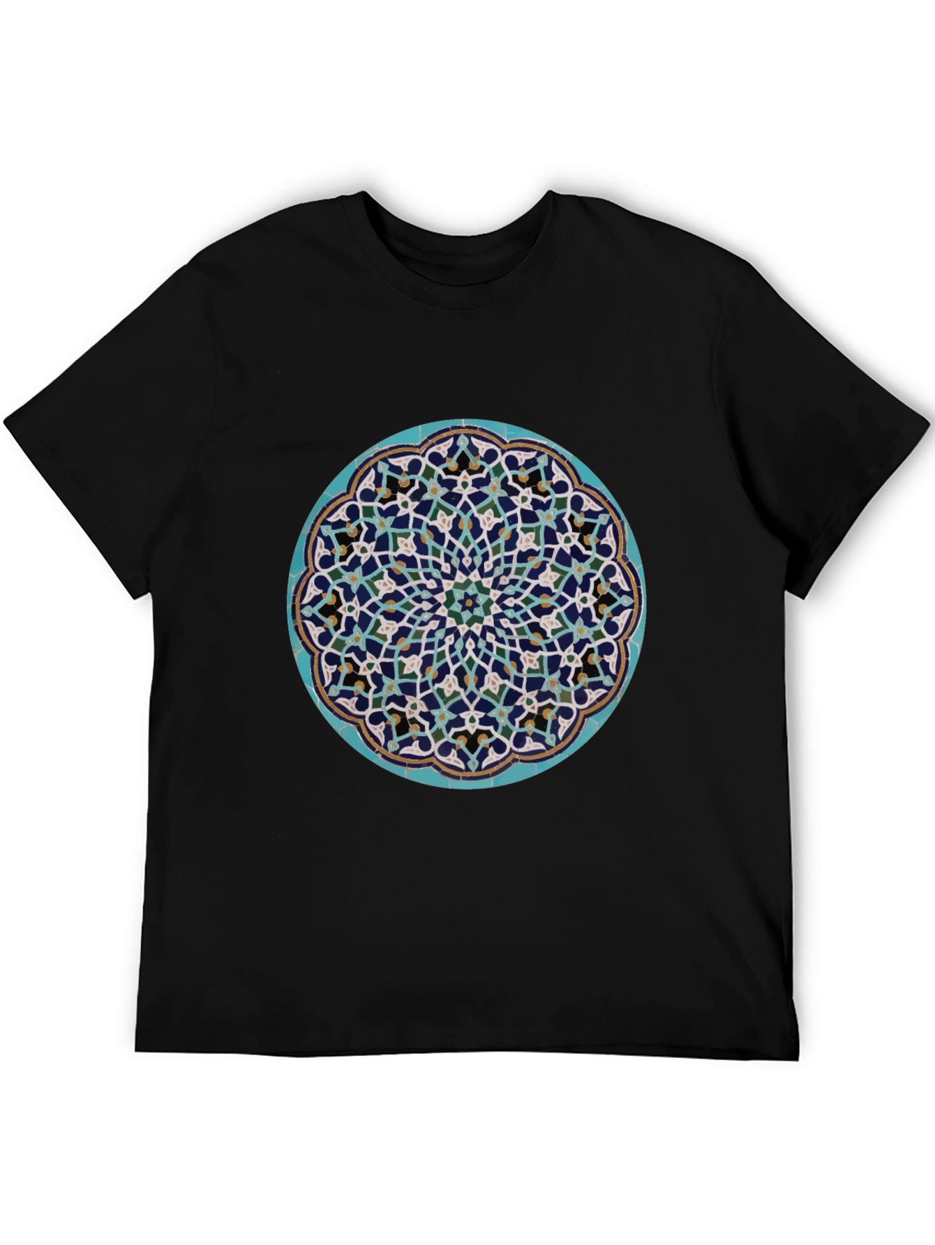 Black Geometric Medallion T-Shirt view 5