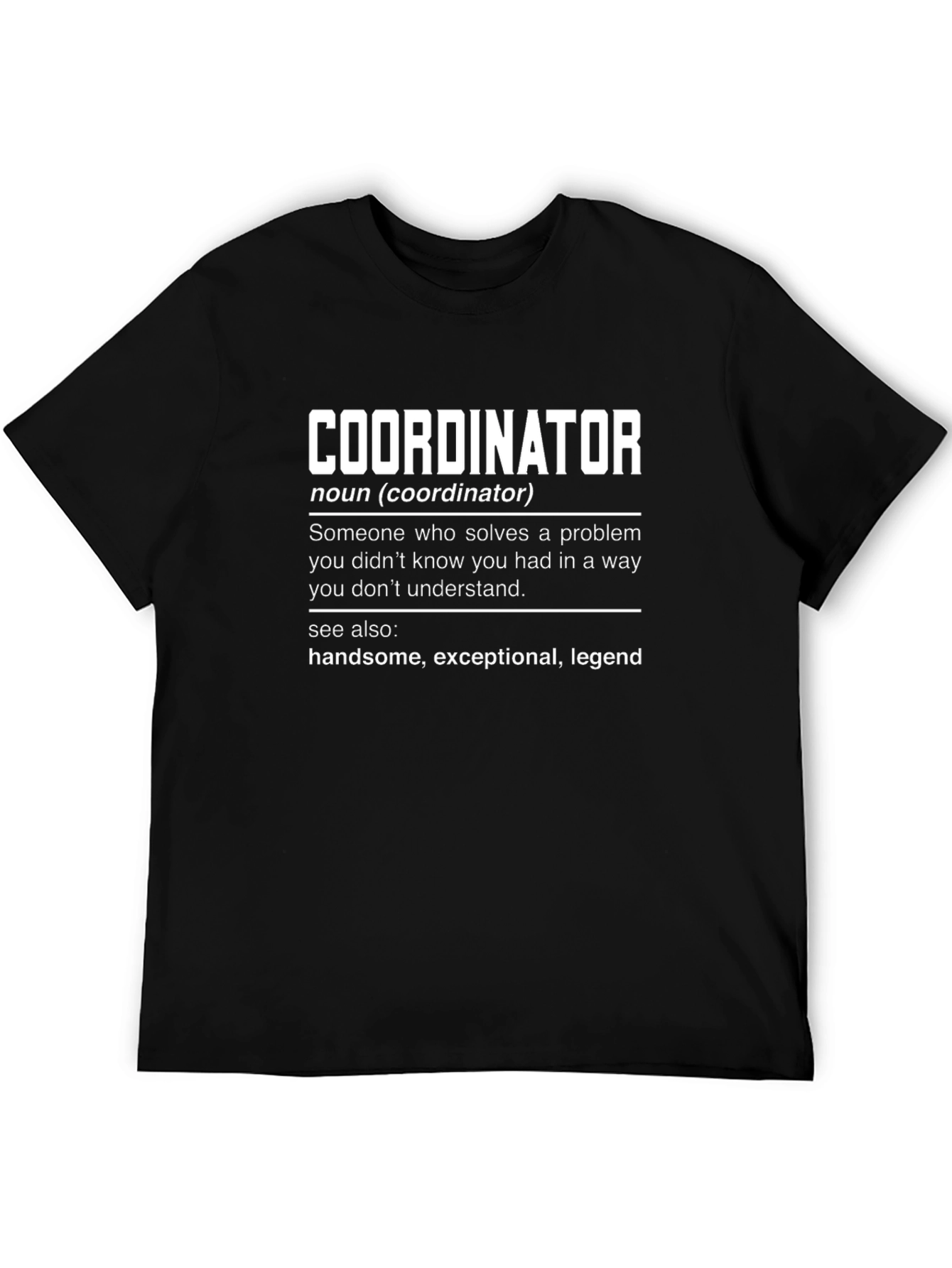 Black Coordinator Definition Graphic Tee view 5
