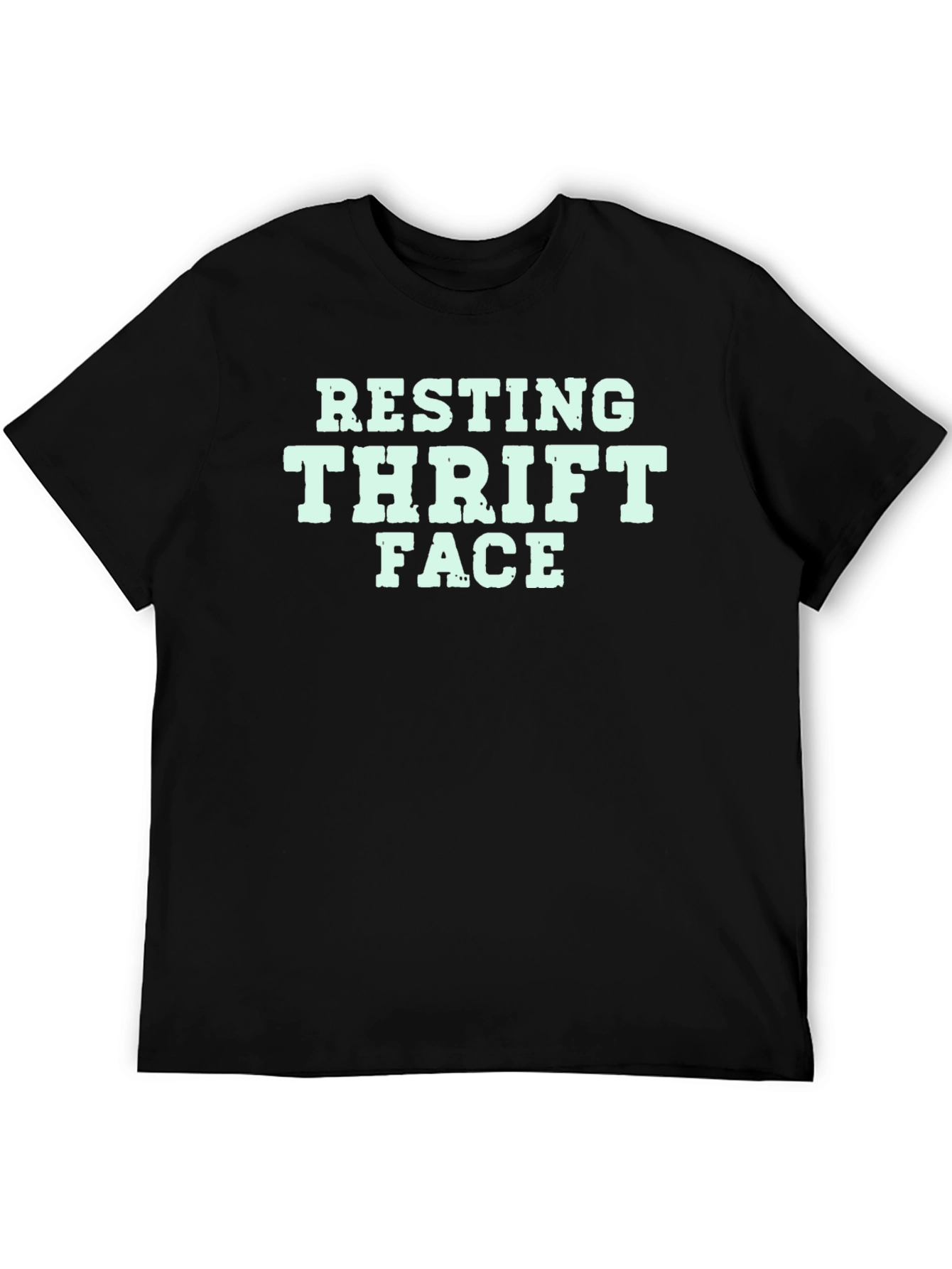 Black Resting Thrift Face Graphic T-Shirt view 5
