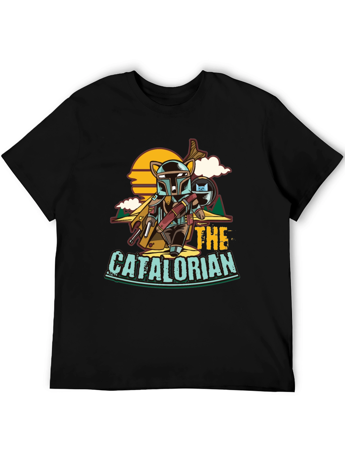 Black The Catalorian Funny T-Shirt view 5