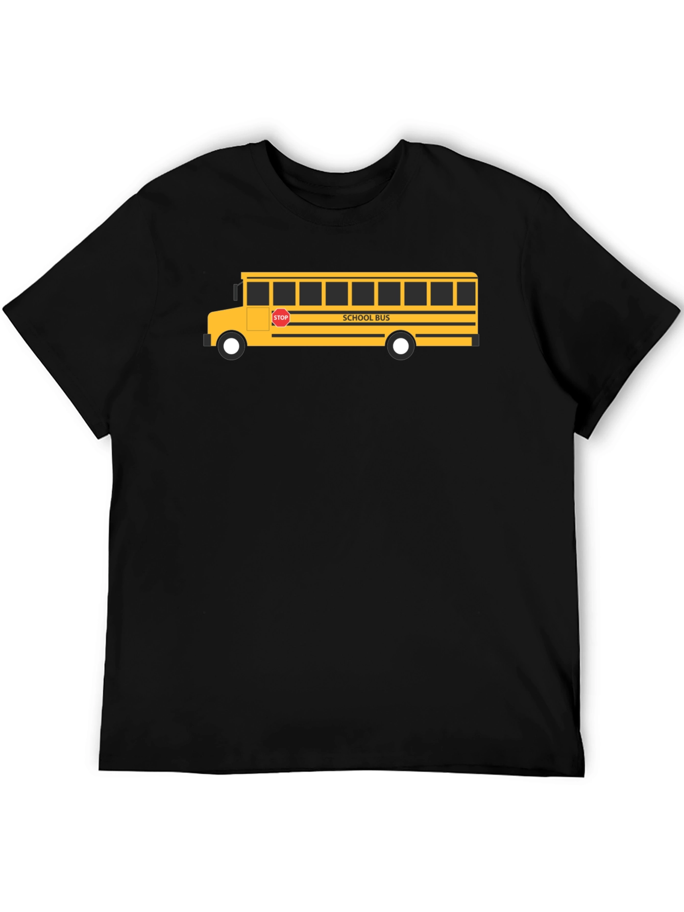 Black School Bus Graphic Tee - Black Unisex T-Shirt view 5