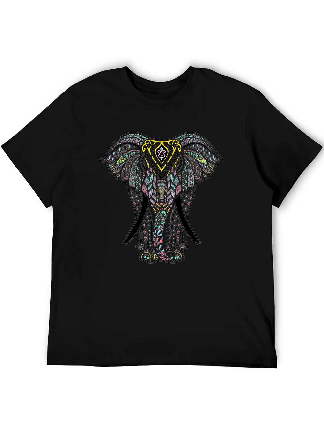 Black Elephant Mandala Graphic Tee view 5