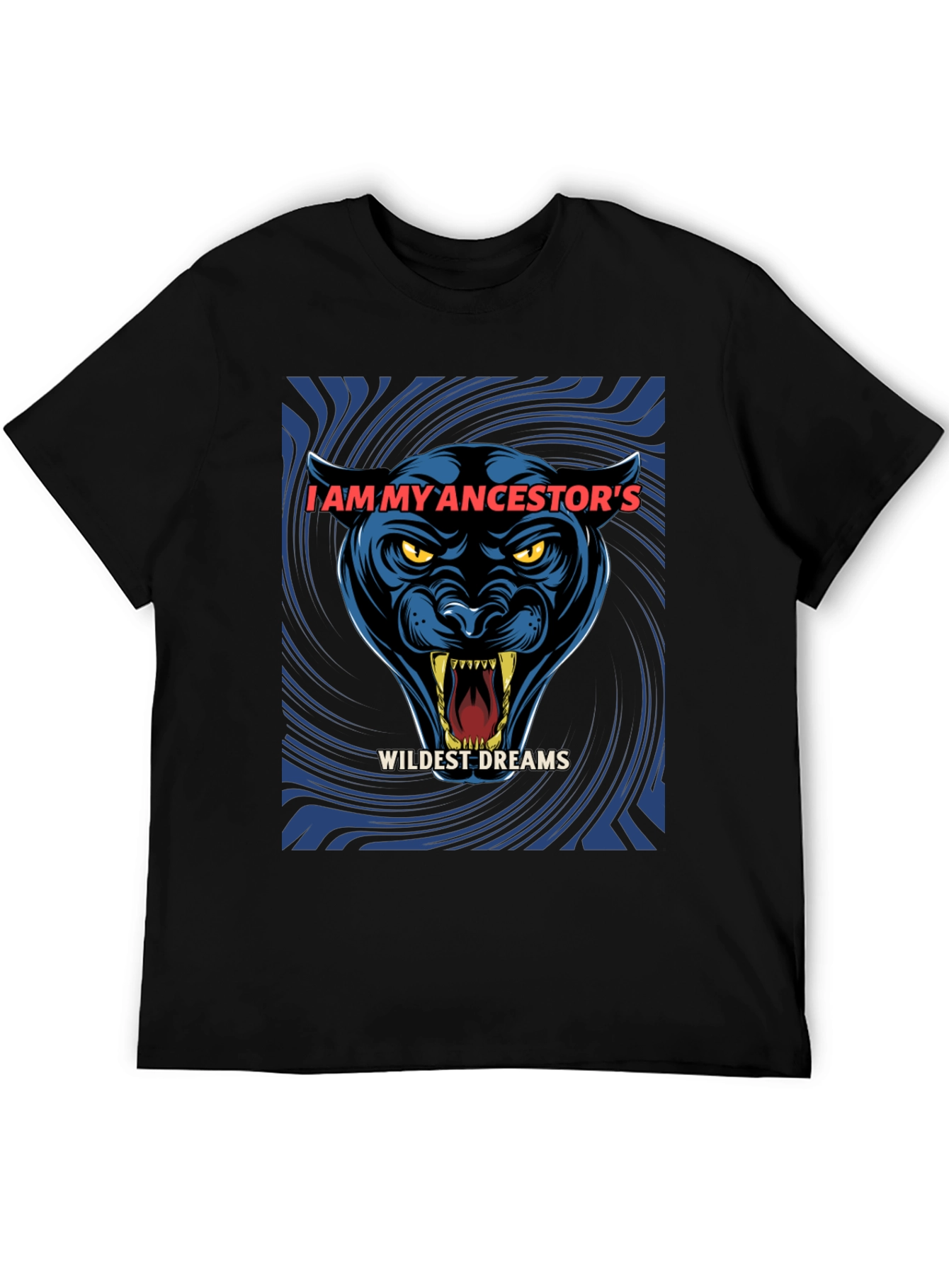 Black Ancestor's Wildest Dreams Black Panther Graphic T-Shirt view 5