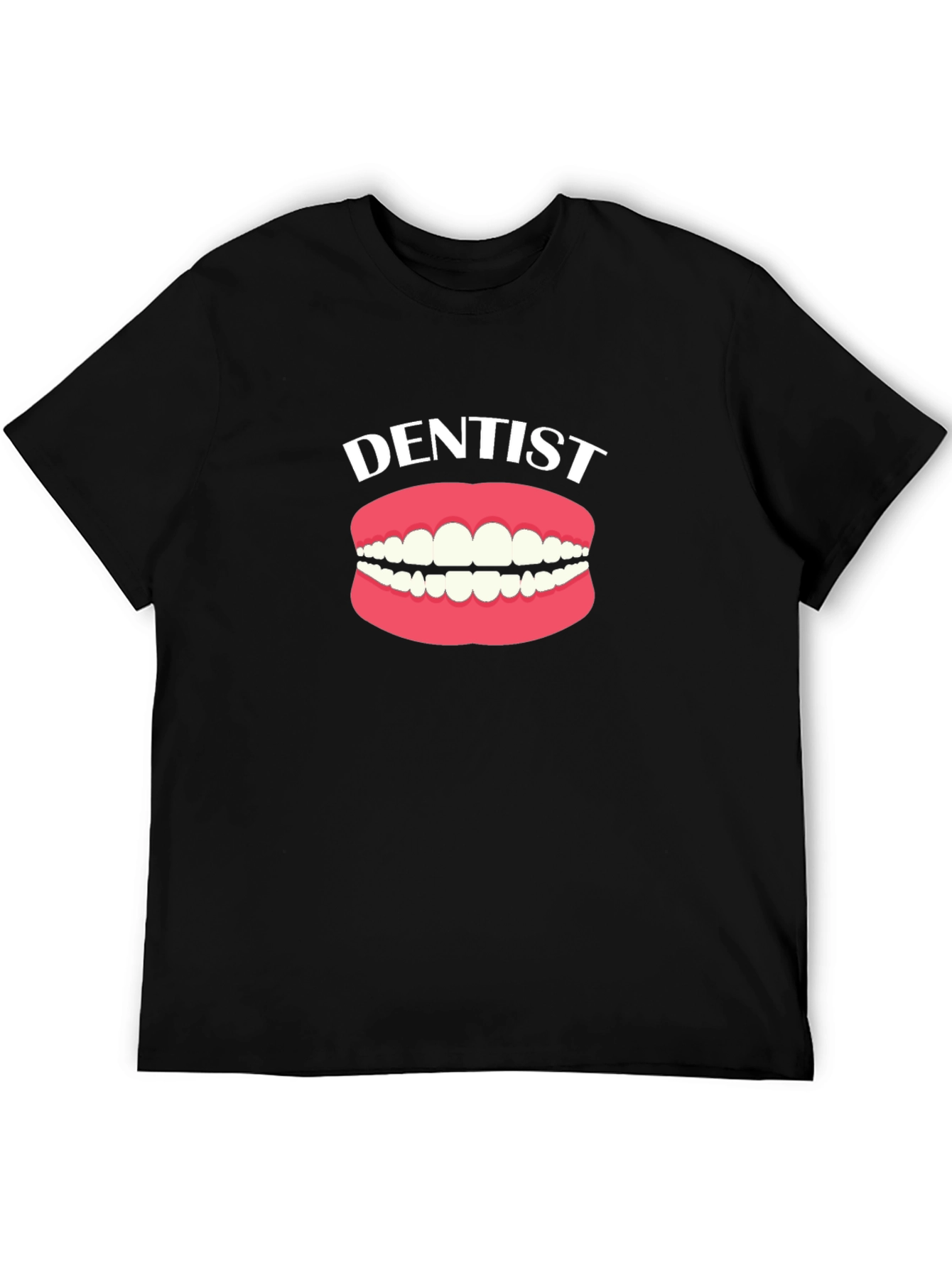 Black Dentist Mouth Graphic T-Shirt - Funny Dental Tee view 5
