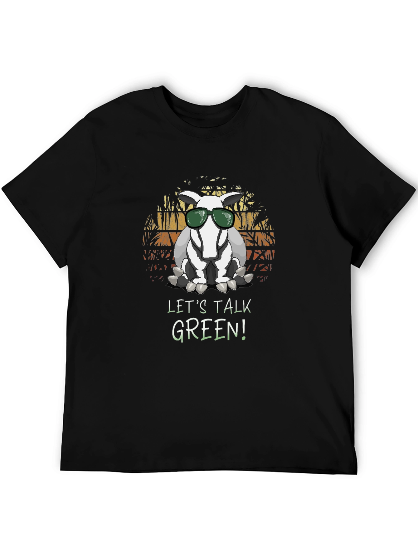Black Cool Aardvark 'Let's Talk Green' T-Shirt view 5